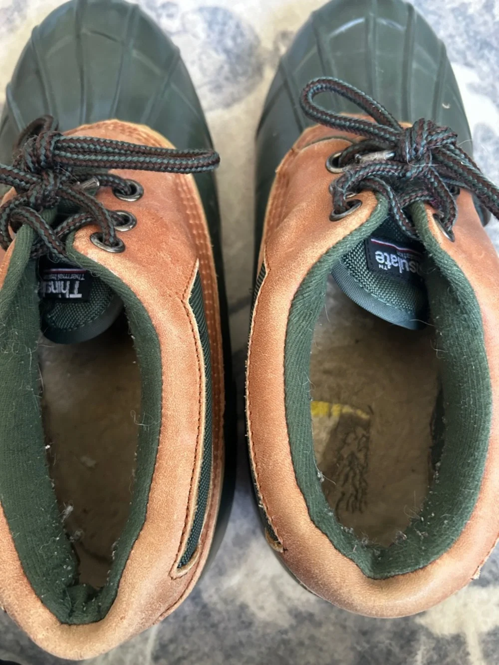 Men's Green & Brown Waterproof Duck Shoes